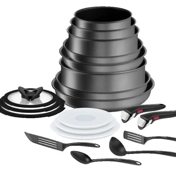 Tefal Ingenio Daily Chef Kökstillbehör 20 delar, Stapelbar, Robust, Hållbar, Lätt att rengöra, Non-stick beläggning
