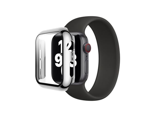 Skal för Apple Watch 41mm - AVIZAR - Heltäckande Skydd - Härdat Glas 9H - Ultra-Tunn - Grå