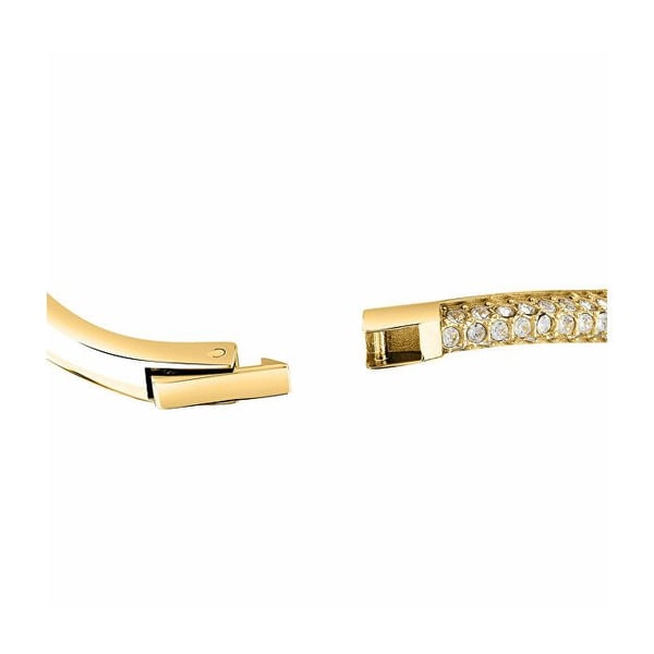 Massiv våfflad armband med kristaller Design SAYP19 - Diameter: 5,6 cm