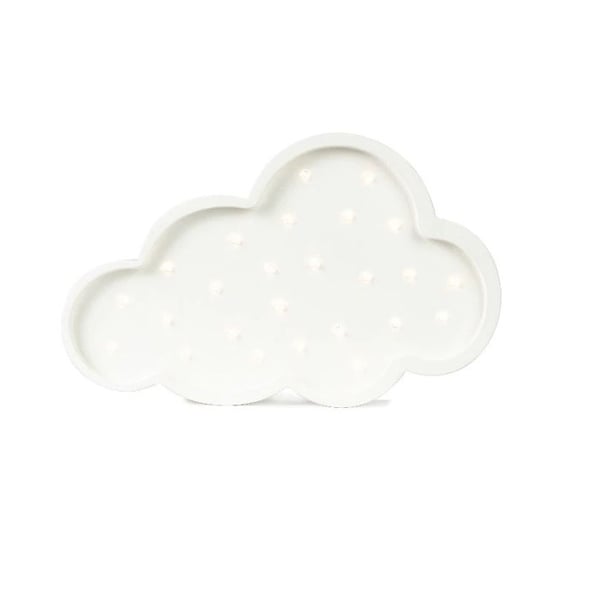 Bordslampa LED - MOLN - H34.5cm - Naturlig furu - Vit