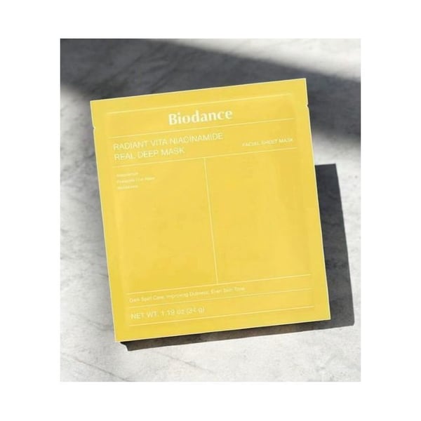 Biodance - Radiant Vita Niacinamide Real Deep Mask - Upplysande ansiktsmask 1 styck/34 g