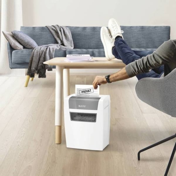 Dokumentødelægger Leitz IQ Home P4 6 ark partikel destruktion 4 x 28 mm P-4 15 l Ødelægger også