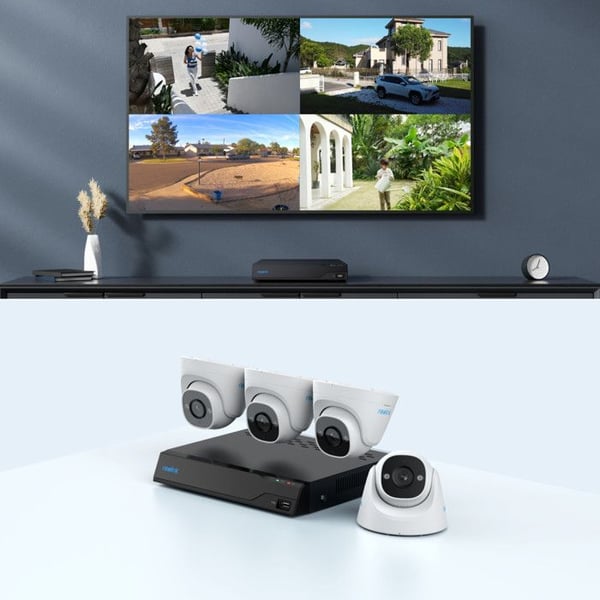 Reolink NVS8-5MD4 Kit för övervakning 8 Kanaler 4 Dome-kameror 5MP NVR PoE 2TB