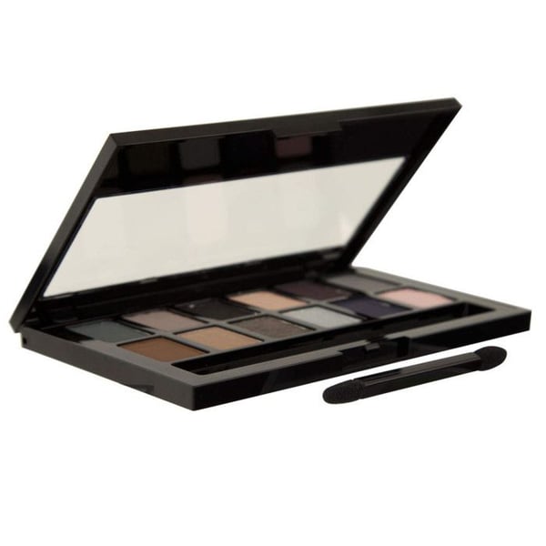 Ögonskuggepalett - MAYBELLINE NEW YORK - The Smokes Ögonskugga - 12 pigmenterade nyanser - matta och skimrande - 9,6 g