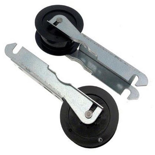 Sats av 2 pulleys, spännhjul och originalstöd för Torktumlare 06017597, 40004610 CANDY, HOOVER, FAGOR, ZEROWATT, EDESA, OTSEIN,