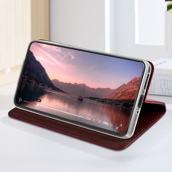 Smartphonefoder - AVIZAR - Xiaomi 14 Ultra - Magnetlock - Kortplats - Röd