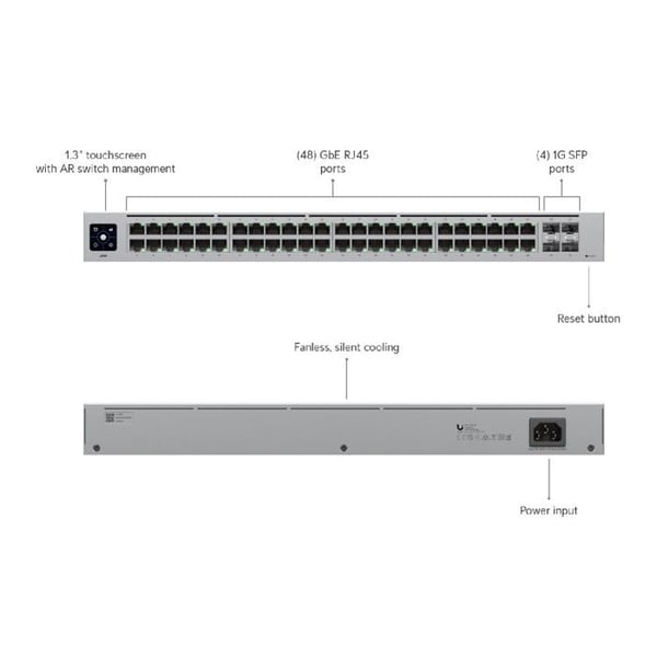 Switch - UBIQUITI - 48 portar Ethernet RJ-45 - Hanterad - Rackmonterbar