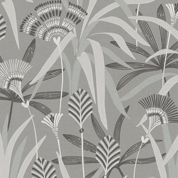 Non-woven tapet 399362 gråblå Grün grön blommor floral French Affair A.S. Creation