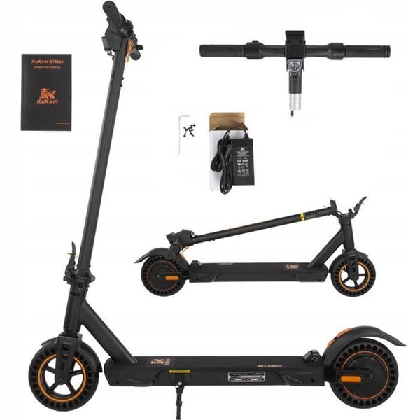 KuKirin S1 Max Sammenklappelig Elektrisk Scooter - Motor 350W - Batteri 36V 10,4Ah - Dæk 8 Tommer - Rækkevidde 39km