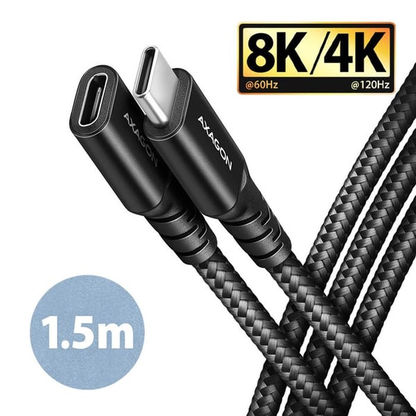 USB-C til USB-C kabel - AXAGON - BUCM32-CF15AB - 20 Gbps - USB 3.2 Gen 2 - Sort