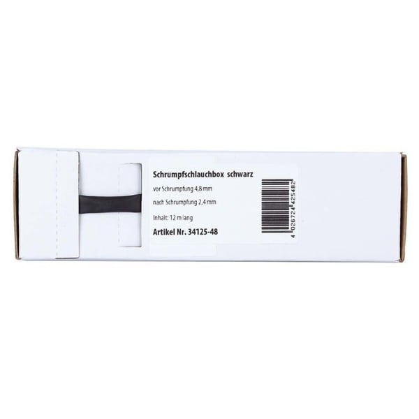 Värmeschrinkslang - ACV - Ø 4–8 mm - Svart - 12 m - Förhållande 2:1