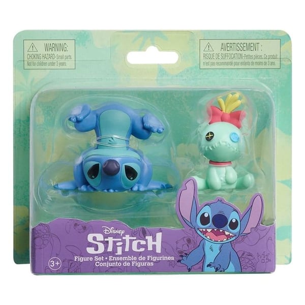 Just Play - Lilo & Stitch - Pack 2 figurer Scrump & Upp och ner Stitch 7 cm