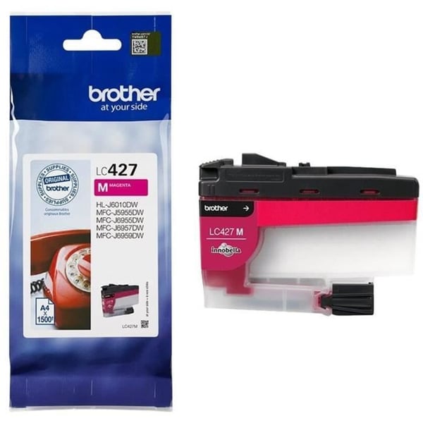 Bläckpatron LC427M - BROTHER - Magenta - 1500 sidor - För Brother MFC-J6955DW, MFC-J6957DW, MFC-J5955DW och HL-J6010DW