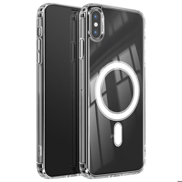 MagSafe-skal - SWISSTEN - iPhone XS Max - Transparent - Förstärkt skydd - MagSafe-kompatibilitet