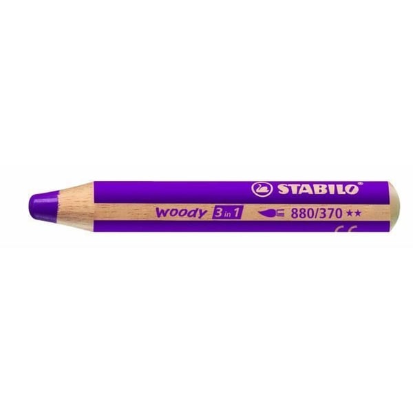 Crayon 3 i 1 - STABILO - Woody - Färg Erica - Blyertsstift 10 mm - För barn från 3 år