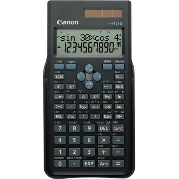 CANON F-715SG vetenskaplig kalkylator - 10 siffror + 2 exponenter - Solpanel, batteri - Svart