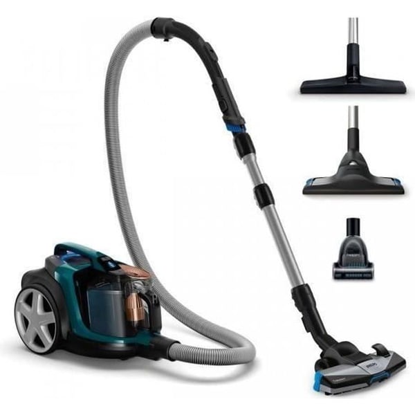 Philips PowerPro Expert påslös dammsugare - Turkos - Trippel rengöringsåtgärd - Integrerad mjuk borste