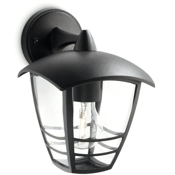 Utomhusvägglampa - PHILIPS - Creek - Nedåtriktad - Svart - IP44