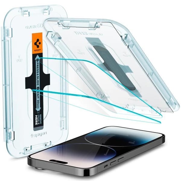 Skærmbeskyttelse - SPIGEN - GLAStR Fit - iPhone 14 Pro - Hærdet glas - Applikator inkluderet