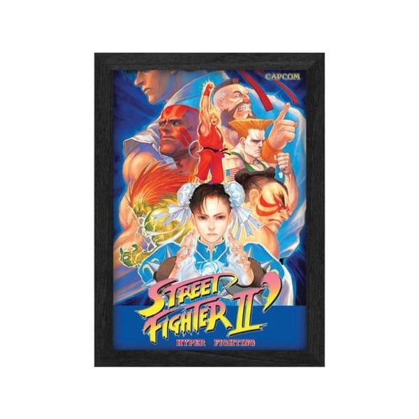 'Pixelramar Plax Street Fighter 2 Hyper Fighting Legender - Lentikulär Ram'