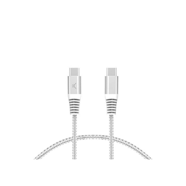 USB-C till USB-C-kabel - KSIX smart your tech - 60 W - Power Delivery - Ultra snabb laddning - Flätad