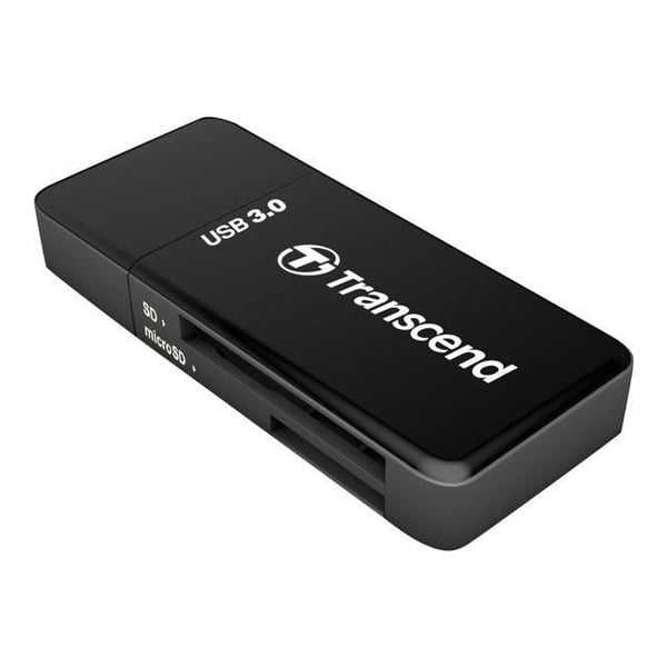 TRANSCEND SD/MicroSD-kortläsare - USB 3.0 - Svart
