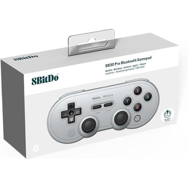 8BitDo SN30 Pro Spelkontroll Hall Effekt Grå