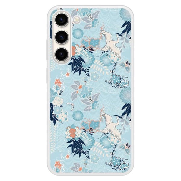 Siliconförstärkt tryckt fodral kompatibelt med Samsung Galaxy S23 Plus Kimono
