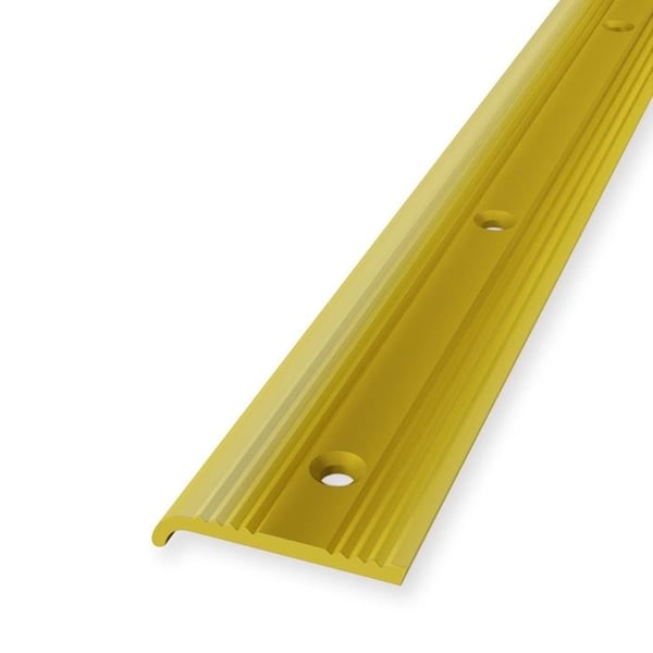 Avslutningsprofil 6 x 30 x 2500 mm Polerat Messing Spårprofil Nedsänkt med skruv Küberit