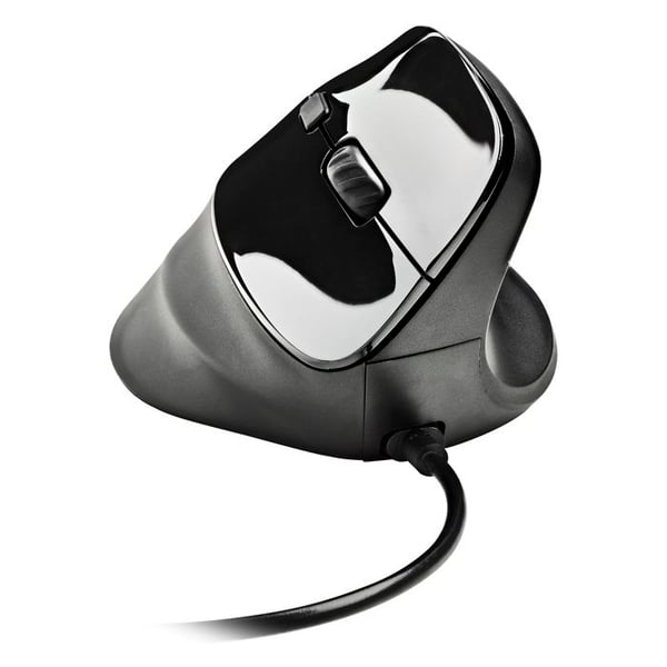 NGS SAMSARA: vertikal mus med lasersensor. Tysta knappar. PPP: 800-1600-2400-3200. Högerhänt. Plug & Play. Svart.