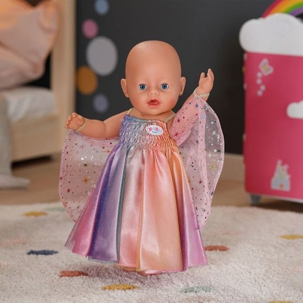 Baby født Regnbue Kappe 43 cm
