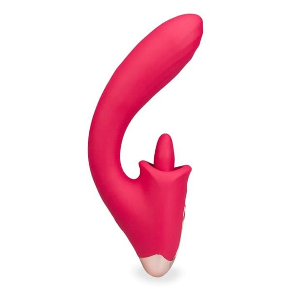 Kaninvibrator med tunga Feeling - Röd