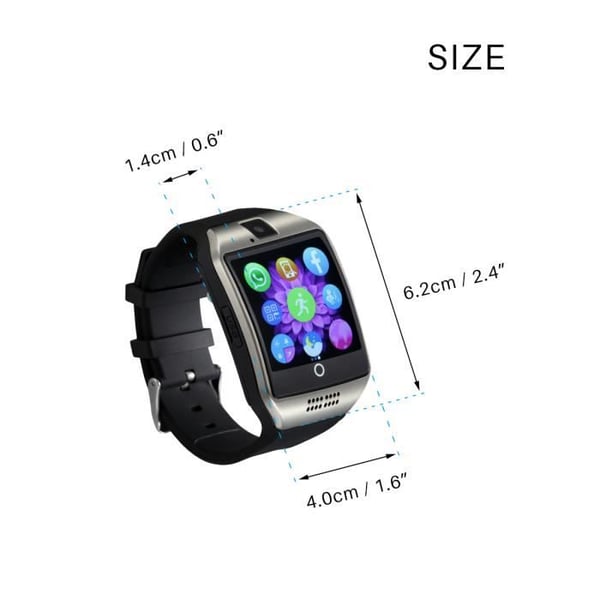 Bluetooth smartur - LEMONBEST - Q18 - Bluetooth opkald - Skridttæller - Søvnmonitor