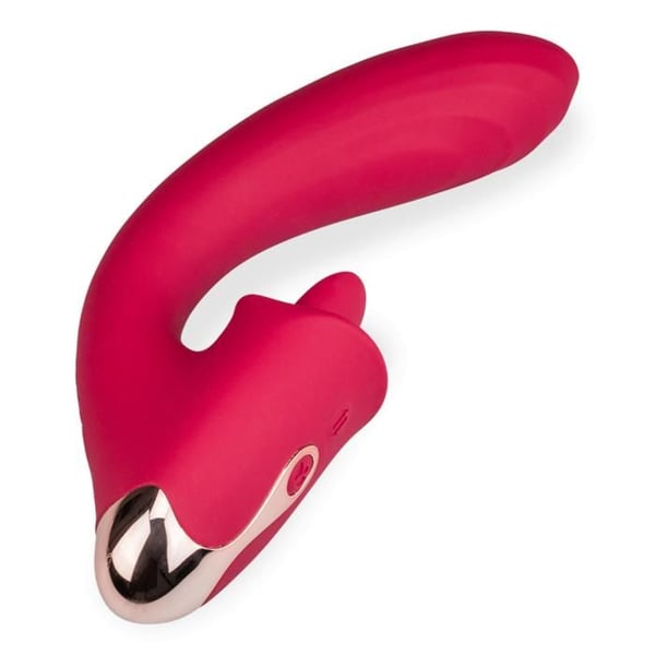 Kaninvibrator med tunga Feeling - Röd