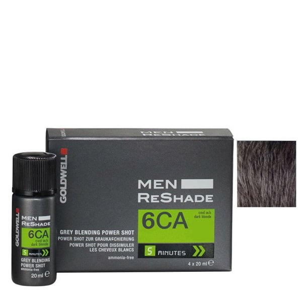 Färg - GOLDWELL - Color men reshade 6CA - Mörk askblond - 4x20ml - För män