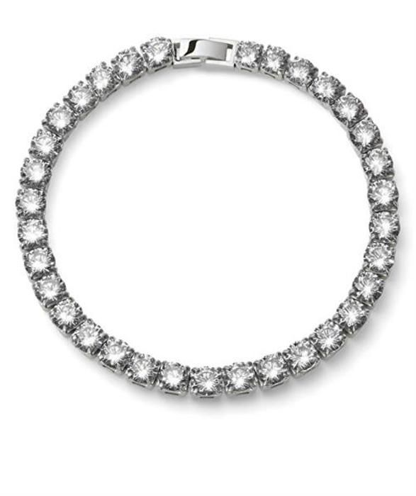 Armband - OLIVER WEBER - Déjà Vu 32324 001 - Ståll - Klara kristaller - 17,5 cm
