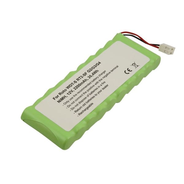 NiMH-batteri 12V - AVIZAR - Roto WDT-S RT2 SF G2/G3/G4 - 2.2A - Kompatibel F1-10 AA - Grön