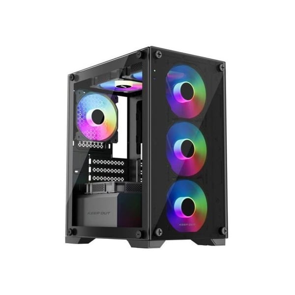 PC-låda Keep Out XC-201 Glass Gaming ARGB Micro ATX ITX Crystal