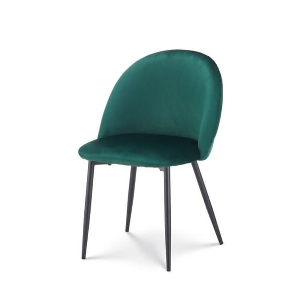 Chaise ISALYS i mörkgrön sammet