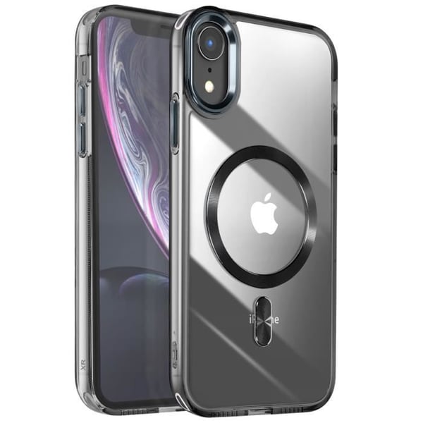 MagSafe-skal - Kristallfärg - iPhone XR - Svart - Hårt bakstycke - Motverkar gulning