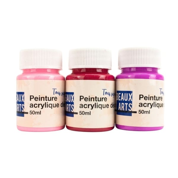 Akrylfärg 50ml 3 stycken Rosa nyans