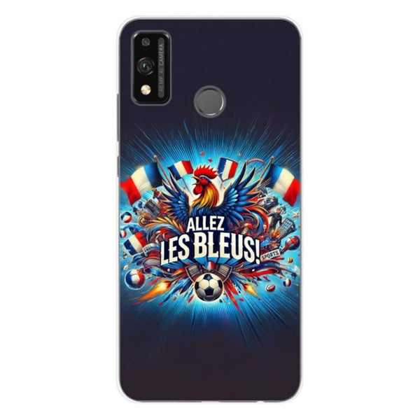 1001Coques - Silikonfodral kompatibelt med Huawei Honor 9X Lite - Motiv allez les bleus - Originaldesign tryckt i Frankrike