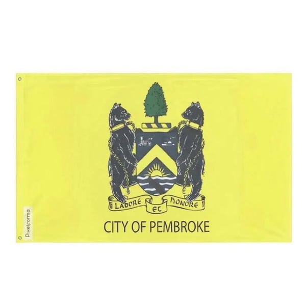 Pembroke-flagga – 90 x 150 cm – Hållbar Polyester – 2 Metallöglor – Inomhus / Utomhus – Pixelforma