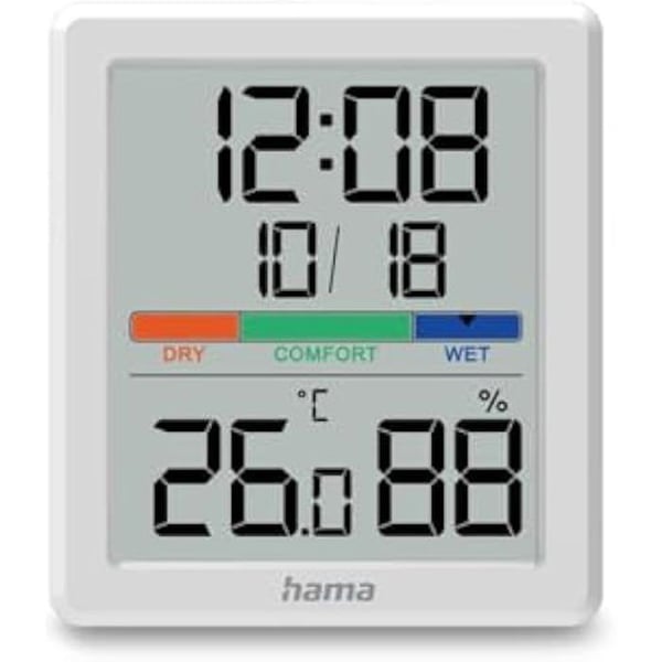 Termometer och hygrometer - HAMA - Paros - Digital - Inomhus - Komfortvisning