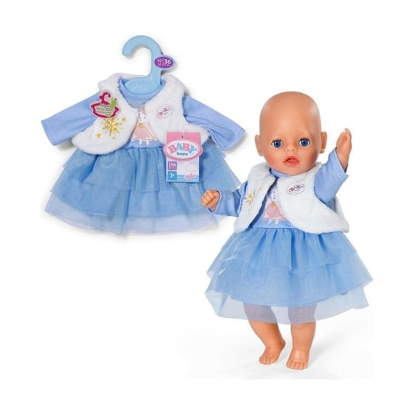 Vinterkjole - ZAPF CREATION - BABY born - Blå - Fleecejakke - 36 cm