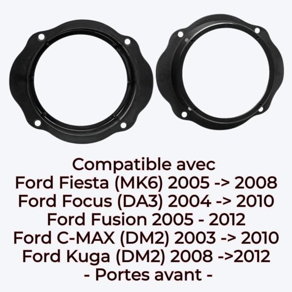 Högtalaradapter Ø 165 mm för Ford > framsidor