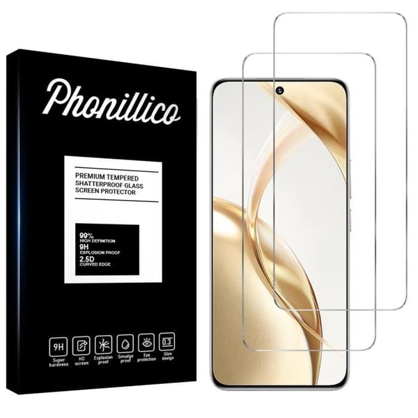 Härdat Glas - Phonillico - Honor 200 5G - Paket med 2 - Repåresistent - Transparent