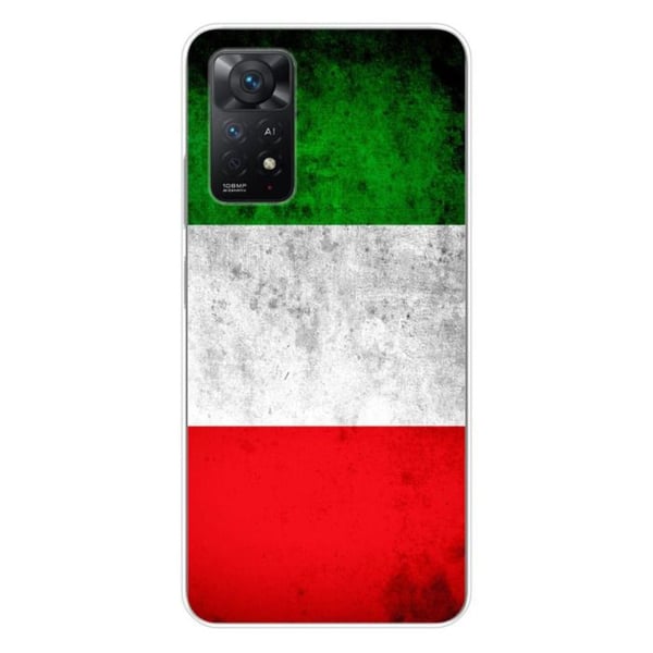 Tryckt silikonfodral kompatibelt med Xiaomi Redmi Note 11 Pro Plus 5G Italien flagga