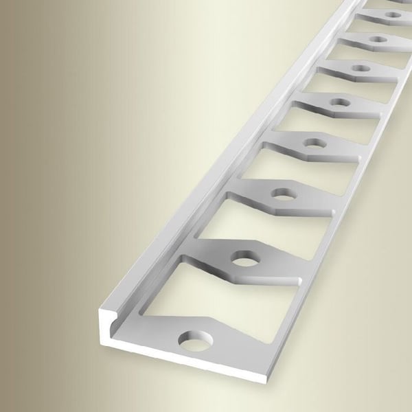 PROVISTON Avslutningsprofil l 21 mm H 2 mm L 2500 mm Naturlig aluminium Dubbel K Profil Stängd Stansad