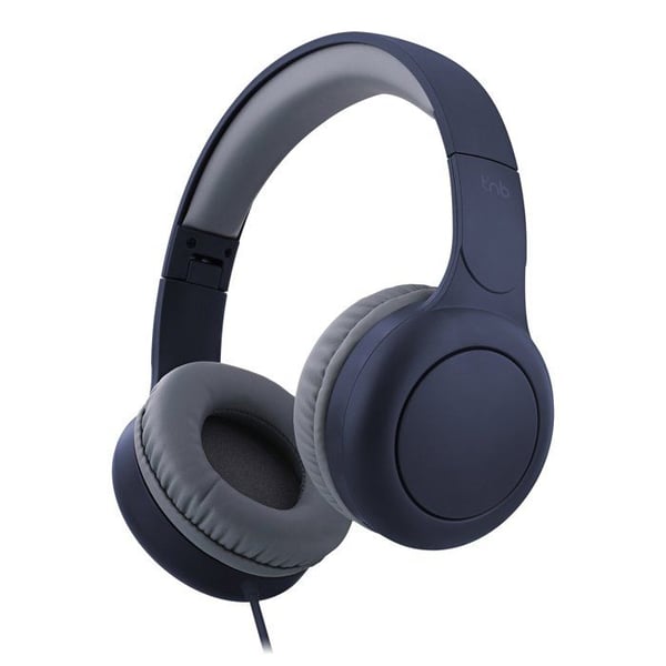 T'nB - Supra-aural Hörlurar, Skumkuddar, Klädd huvudband för optimal komfort, USB-C-kabel - Blå